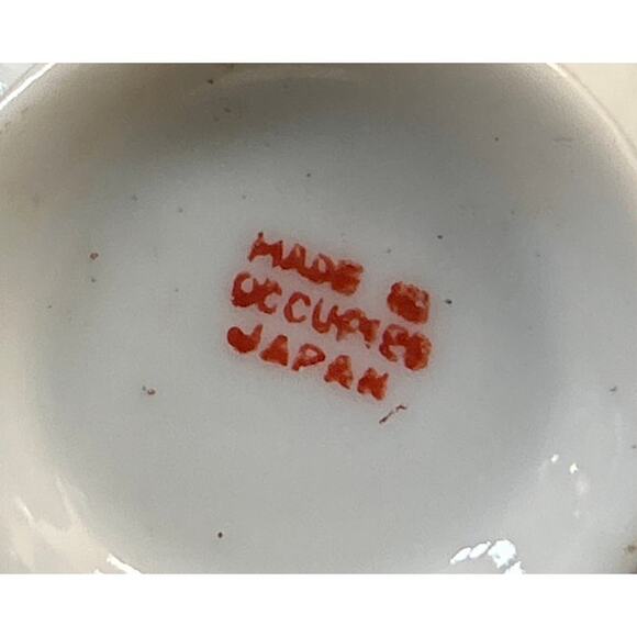 c1940s Demitasse Teacup Porcelain Hand Painted Occupied Japan - Picture 10 of 10